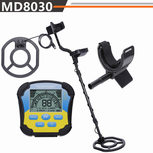 Underground Metal Detector MD8030 Gold Finder with 10inch Waterproof Search Coil LCD Digital Display Treasure Hunte